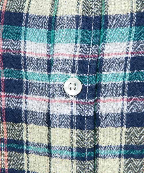 coen（コーエン）の「ダブルガーゼラメチェックシャツ（シャツ/ブラウス・レディース・ケリー/ピンク/オレンジ・LARGE/MEDIUM）」の7枚目の写真