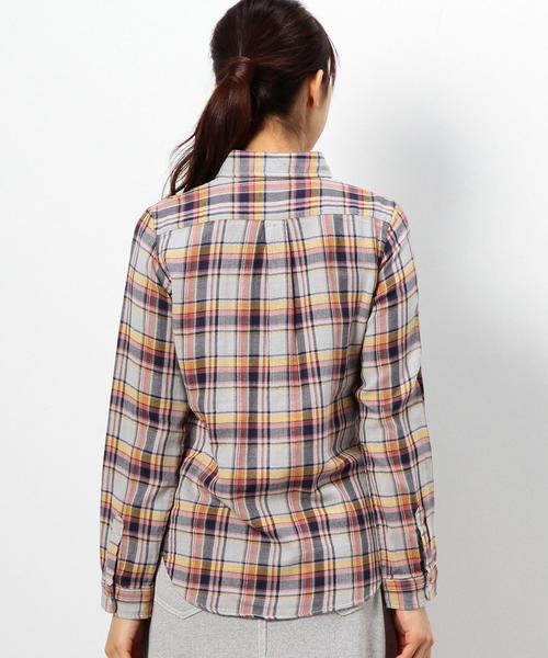 coen（コーエン）の「ダブルガーゼラメチェックシャツ（シャツ/ブラウス・レディース・ケリー/ピンク/オレンジ・LARGE/MEDIUM）」の13枚目の写真