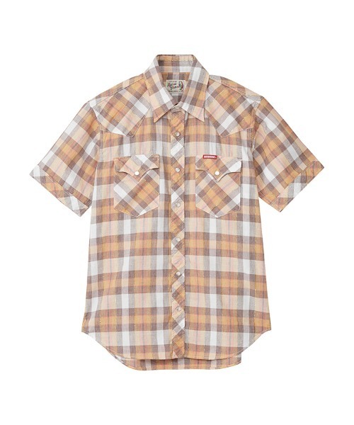 HYSTERIC GLAMOUR(ヒステリックグラマー)の「半袖シャツ(シャツ/ブラウス・メンズ・ブラウン・LARGE)」の1枚目の写真