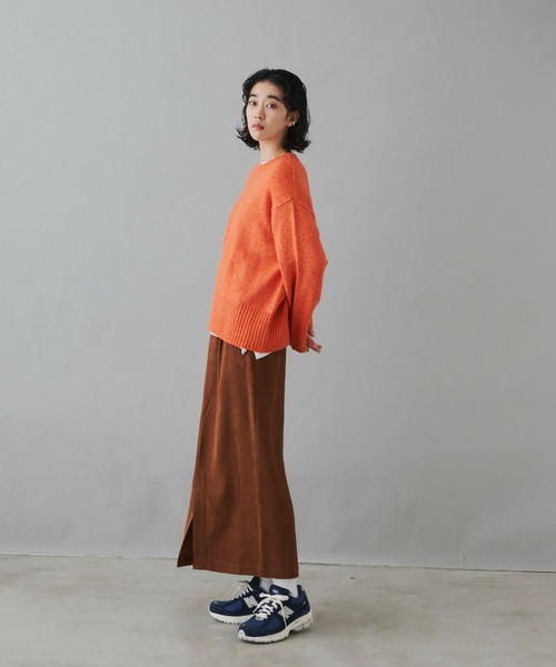 Auntie Rosa Holiday（アンティローザホリデー）の「フロントスリットナロースカート / サイズ展開あり（スカート・レディース・ブラック/アイボリー/キャメル・SMALL/MEDIUM）」の8枚目の写真