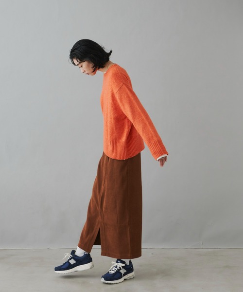 Auntie Rosa Holiday（アンティローザホリデー）の「フロントスリットナロースカート / サイズ展開あり（スカート・レディース・ブラック/アイボリー/キャメル・SMALL/MEDIUM）」の13枚目の写真