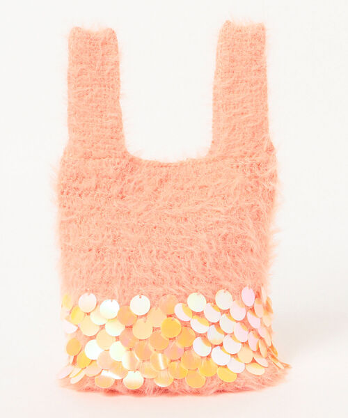 Ray BEAMS(レイビームス)の「Ray BEAMS / シャギー バッグ(トートバッグ・レディース・ミント/ピンク・ONE SIZE)」の6枚目の写真