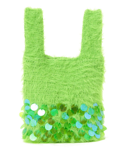 Ray BEAMS(レイビームス)の「Ray BEAMS / シャギー バッグ(トートバッグ・レディース・ミント/ピンク・ONE SIZE)」の5枚目の写真