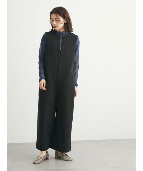 ELENCARE DUE(エレンカーレデュエ)の「・ELENCARE DUE スキッパーオールインワン(つなぎ/オールインワン・レディース・ブラック/ブラウン・FREE)」の6枚目の写真