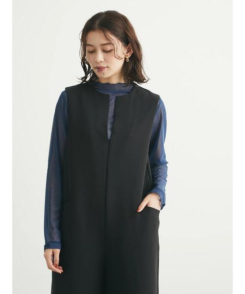 ELENCARE DUE(エレンカーレデュエ)の「・ELENCARE DUE スキッパーオールインワン(つなぎ/オールインワン・レディース・ブラック/ブラウン・FREE)」の9枚目の写真