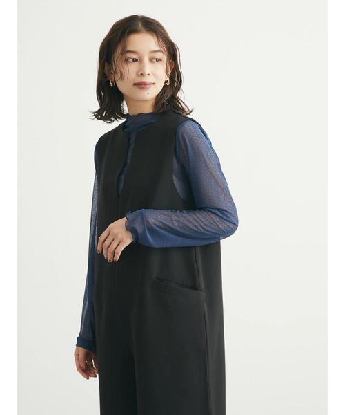 ELENCARE DUE(エレンカーレデュエ)の「・ELENCARE DUE スキッパーオールインワン(つなぎ/オールインワン・レディース・ブラック/ブラウン・FREE)」の4枚目の写真