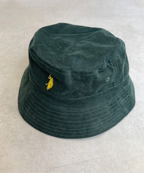 U.S. POLO ASSN.（ユーエスポロアッスン）の「1ポイント刺繍コーデュロイバケハ（ハット・メンズ・チャコールグレー/グリーン/キャメル/ブラック/アイボリー・FREE）」の11枚目の写真