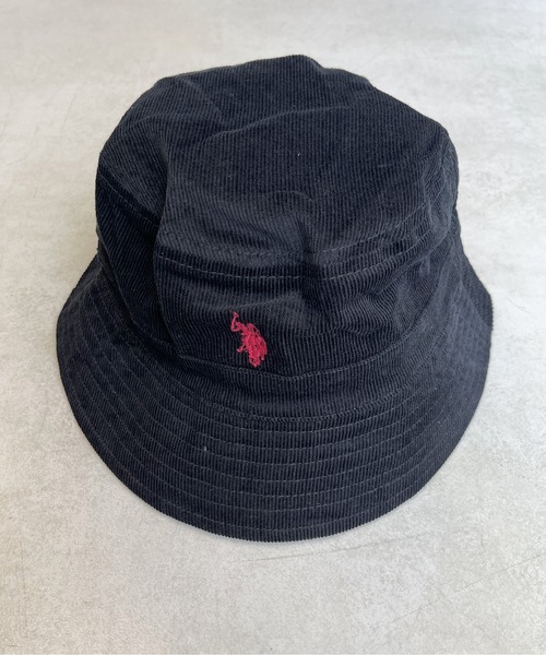 U.S. POLO ASSN.（ユーエスポロアッスン）の「1ポイント刺繍コーデュロイバケハ（ハット・メンズ・チャコールグレー/グリーン/キャメル/ブラック/アイボリー・FREE）」の13枚目の写真