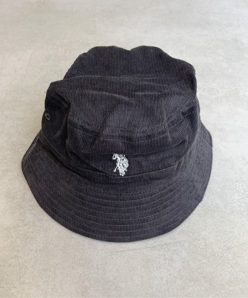 U.S. POLO ASSN.（ユーエスポロアッスン）の「1ポイント刺繍コーデュロイバケハ（ハット・メンズ・チャコールグレー/グリーン/キャメル/ブラック/アイボリー・FREE）」の15枚目の写真
