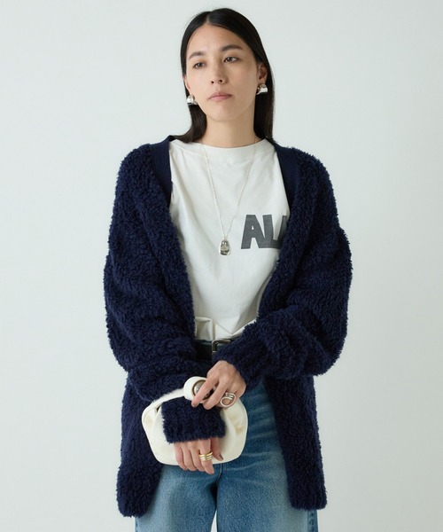 Chaos（カオス）の「Chaos(カオス)/◆坪田あさみさんInstaLIVE紹介◆　ペルシアモールカーディガン（カーディガン/ボレロ・レディース・ベージュ/チャコールグレー/ブラック/ライトベージュ/グレー/ブルー/ピンク/イエロー/ベージュ系その他/ネイビー/ダークブラウン/ベージュ系その他2/ネイビー系/トップグレー/ブルー系・FREE）」の12枚目の写真