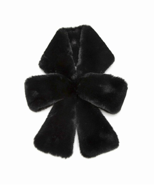 Casselini（キャセリーニ）の「Casselini(キャセリーニ)リボンティペット（マフラー・レディース・ブラック/ブラウン/アイボリー/アニマル/ピンク/グレー/レオパード・FREE）」の20枚目の写真