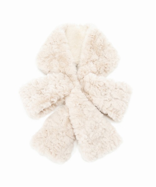 Casselini（キャセリーニ）の「Casselini(キャセリーニ)リボンティペット（マフラー・レディース・ブラック/ブラウン/アイボリー/アニマル/ピンク/グレー/レオパード・FREE）」の9枚目の写真