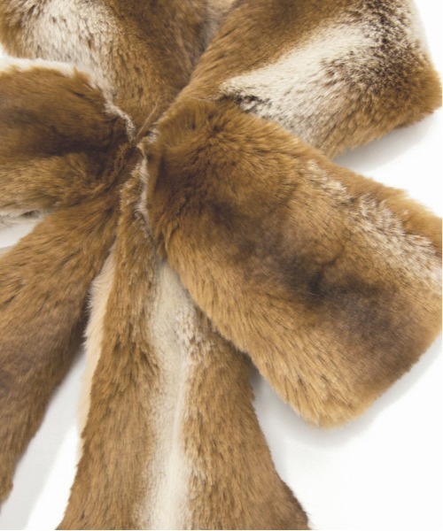 Casselini（キャセリーニ）の「Casselini(キャセリーニ)リボンティペット（マフラー・レディース・ブラック/ブラウン/アイボリー/アニマル/ピンク/グレー/レオパード・FREE）」の13枚目の写真