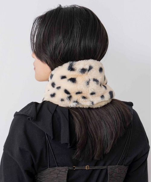 Casselini（キャセリーニ）の「Casselini(キャセリーニ)リボンティペット（マフラー・レディース・ブラック/ブラウン/アイボリー/アニマル/ピンク/グレー/レオパード・FREE）」の16枚目の写真
