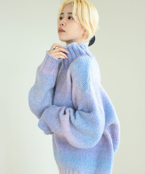 BeAMS DOT(ビームスドット)の「【WEB限定】BeAMS DOT / スペース ダイ ニット(ニット/セーター・レディース・ブラウン/パープル系その他4・FREE)」の6枚目の写真