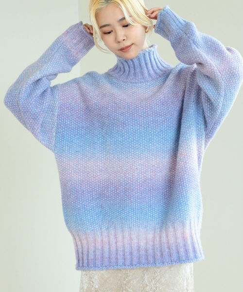 BeAMS DOT(ビームスドット)の「【WEB限定】BeAMS DOT / スペース ダイ ニット(ニット/セーター・レディース・ブラウン/パープル系その他4・FREE)」の7枚目の写真