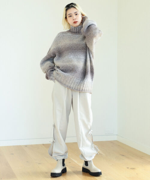 BeAMS DOT(ビームスドット)の「【WEB限定】BeAMS DOT / スペース ダイ ニット(ニット/セーター・レディース・ブラウン/パープル系その他4・FREE)」の8枚目の写真