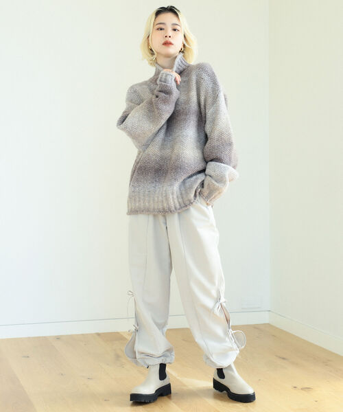 BeAMS DOT(ビームスドット)の「【WEB限定】BeAMS DOT / スペース ダイ ニット(ニット/セーター・レディース・ブラウン/パープル系その他4・FREE)」の10枚目の写真