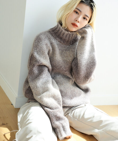 BeAMS DOT(ビームスドット)の「【WEB限定】BeAMS DOT / スペース ダイ ニット(ニット/セーター・レディース・ブラウン/パープル系その他4・FREE)」の11枚目の写真