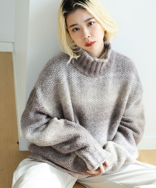 BeAMS DOT(ビームスドット)の「【WEB限定】BeAMS DOT / スペース ダイ ニット(ニット/セーター・レディース・ブラウン/パープル系その他4・FREE)」の12枚目の写真