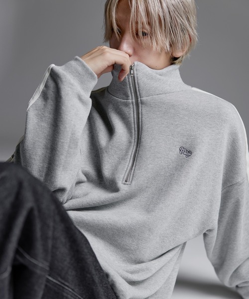 早いもの勝ち❗️ BRIEFING 3Dメンズハーフジップ M ベージュ ハーフジップレイヤードトップス／セットアイテム(M ベージュ