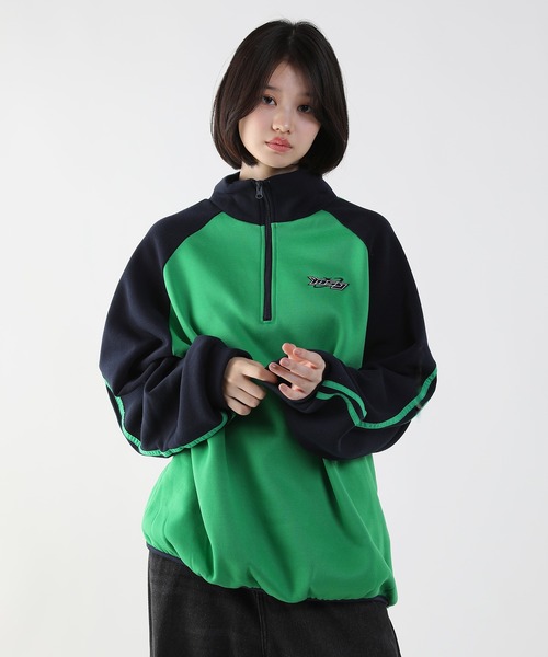 ◆◆日本未入荷◆◆BOSS / ハーフジップ サイドロゴスウェット 刺繍ロゴハーフジップスウェット