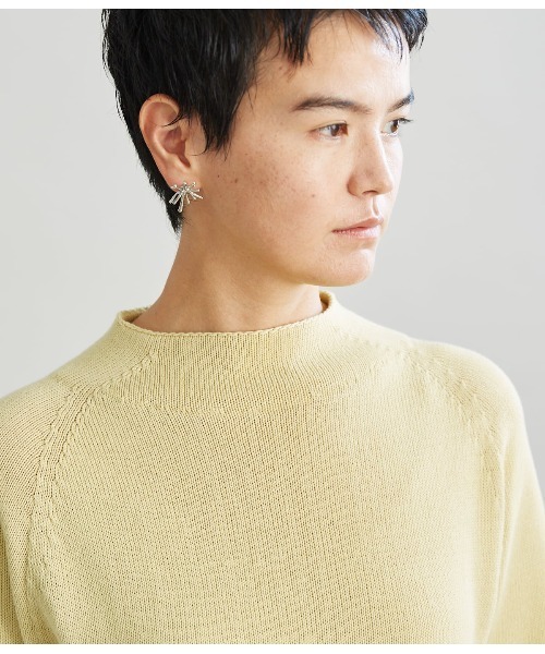 SIPULI（シプリ）の「Multi PLY Pima Cotton ボトルネックニット（ニット/セーター・レディース・ダークグレー/イエロー/サックスブルー・2）」の6枚目の写真