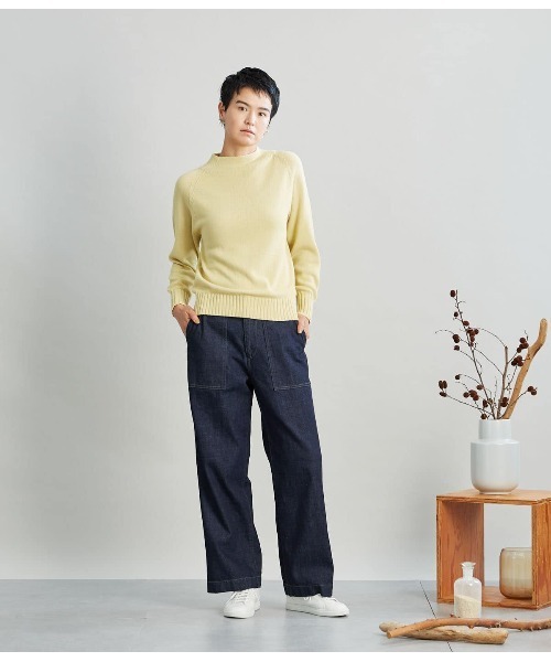 SIPULI（シプリ）の「Multi PLY Pima Cotton ボトルネックニット（ニット/セーター・レディース・ダークグレー/イエロー/サックスブルー・2）」の11枚目の写真