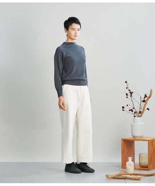 SIPULI（シプリ）の「Multi PLY Pima Cotton ボトルネックニット（ニット/セーター・レディース・ダークグレー/イエロー/サックスブルー・2）」の13枚目の写真