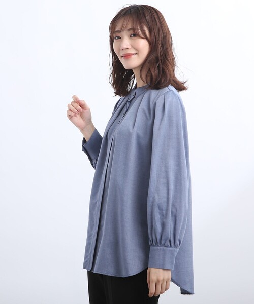 Reflect(リフレクト)の「◆【WEB限定カラーあり/洗える】コンシャススリーブブラウス(シャツ/ブラウス・レディース・ブルー/ダークパープル/ベージュ系2/オレンジ・07/09/11/13/15 /17)」の15枚目の写真