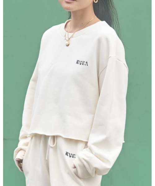 RVCA（ルーカ）の「RVCA レディース EL CAMINO CREW トレーナー【2022年秋冬モデル】/ルーカスウェットトレーナー（スウェット・レディース・ベージュ系その他/ブルー系その他/ブラック/ホワイト/ラベンダー・X-SMALL/SMALL）」の2枚目の写真