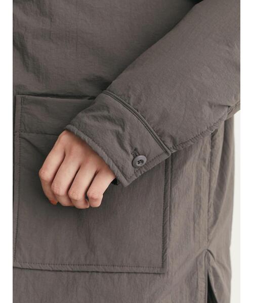Green　Parks（グリーンパークス）の「シャツ薄中綿ブルゾン＊（ブルゾン・レディース・ブラック/アイボリー/チャコールグレー・FREE）」の12枚目の写真