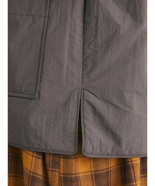 Green　Parks（グリーンパークス）の「シャツ薄中綿ブルゾン＊（ブルゾン・レディース・ブラック/アイボリー/チャコールグレー・FREE）」の19枚目の写真