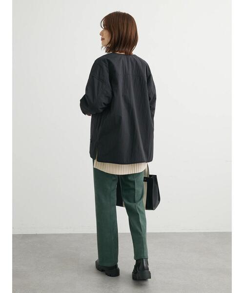 Green　Parks（グリーンパークス）の「シャツ薄中綿ブルゾン＊（ブルゾン・レディース・ブラック/アイボリー/チャコールグレー・FREE）」の22枚目の写真