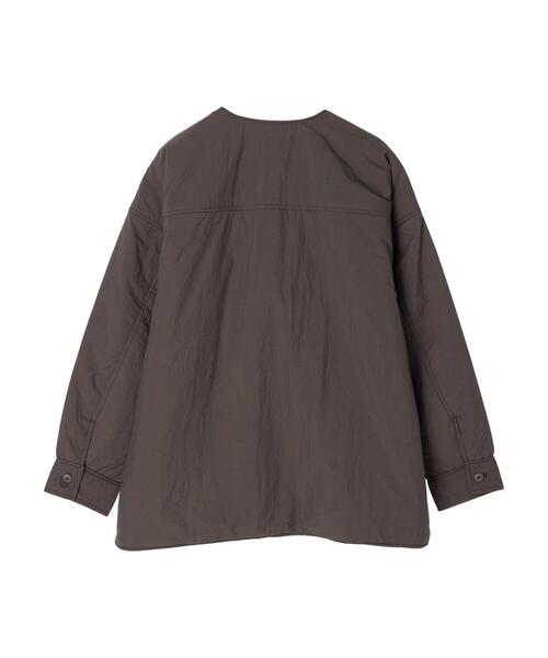Green　Parks（グリーンパークス）の「シャツ薄中綿ブルゾン＊（ブルゾン・レディース・ブラック/アイボリー/チャコールグレー・FREE）」の11枚目の写真