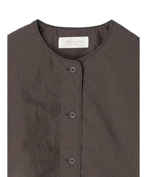 Green　Parks（グリーンパークス）の「シャツ薄中綿ブルゾン＊（ブルゾン・レディース・ブラック/アイボリー/チャコールグレー・FREE）」の14枚目の写真