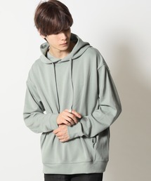 オーバーサイズ ライトストレッチ ニュアンスカラー ドロップショルダーパーカー/抗菌防臭消臭加工