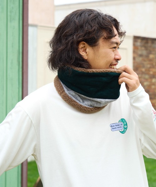 チャイハネ（チャイハネ）の「【チャイハネ】カラブロボアネックウォーマー（ネックウォーマー/スヌード・レディース・グリーン/イエロー/ベージュ/パープル・FREE）」の5枚目の写真