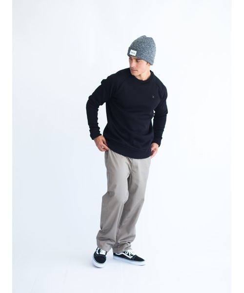 Hurley （ハーレー）の「M SWEATERFLEECE ICON CREW  / ハーレー　セーターフリース（ニット/セーター・メンズ・マルーン/ブラック・LARGE/MEDIUM/SMALL/X-LARGE）」の4枚目の写真
