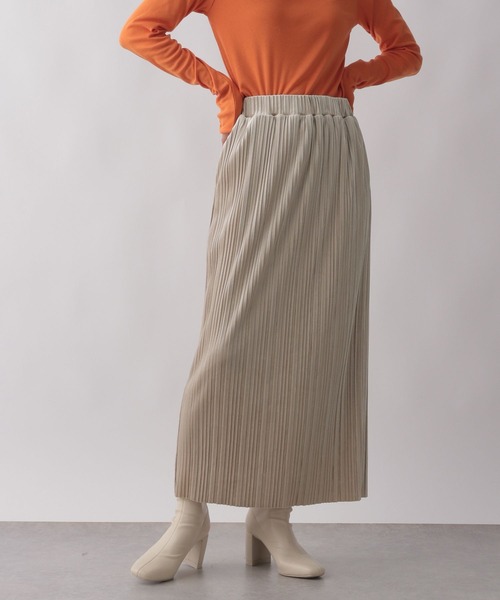 LOWRYS FARM（ローリーズファーム）の「ベロアプリーツタイトスカート