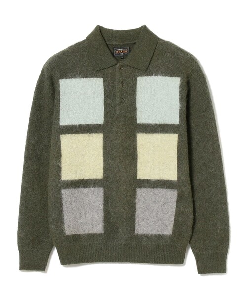 BEAMS PLUS / 9ゲージ シャギー ニット ポロシャツ 22 | ヤマダウェブコム