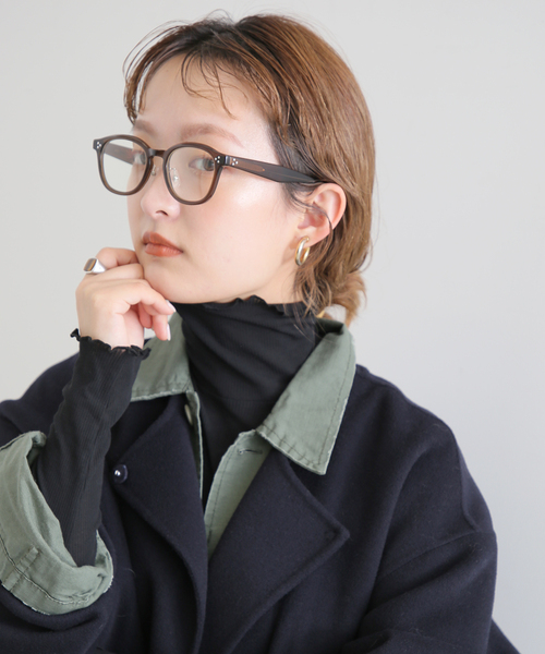 SLOBE IENA（スローブイエナ）の「【Aim/エイム】メガネ（メガネ・レディース・ブラック/ブラウン・FREE）」の3枚目の写真