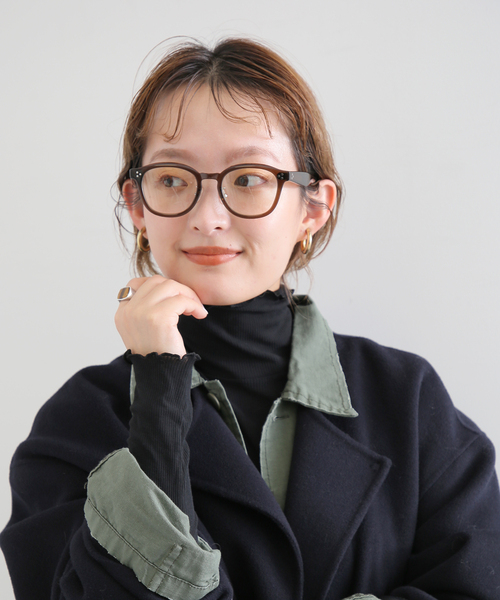 SLOBE IENA（スローブイエナ）の「【Aim/エイム】メガネ（メガネ・レディース・ブラック/ブラウン・FREE）」の5枚目の写真