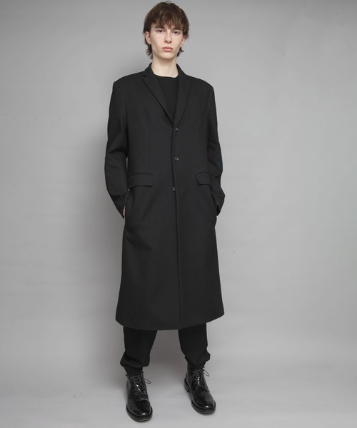 ato（アトウ）の「CHESTERFIELD COAT（チェスターコート・メンズ・ブラック/カーキ・44/46/48）」の3枚目の写真