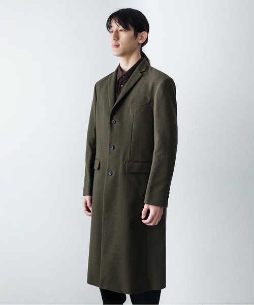 ato（アトウ）の「CHESTERFIELD COAT（チェスターコート・メンズ・ブラック/カーキ・44/46/48）」の13枚目の写真