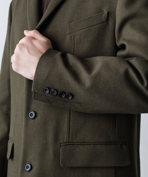 ato（アトウ）の「CHESTERFIELD COAT（チェスターコート・メンズ・ブラック/カーキ・44/46/48）」の20枚目の写真