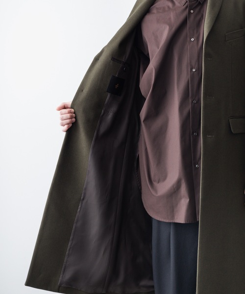 ato（アトウ）の「CHESTERFIELD COAT（チェスターコート・メンズ・ブラック/カーキ・44/46/48）」の21枚目の写真