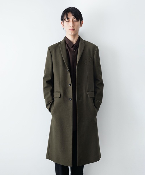 ato（アトウ）の「CHESTERFIELD COAT（チェスターコート・メンズ・ブラック/カーキ・44/46/48）」の12枚目の写真