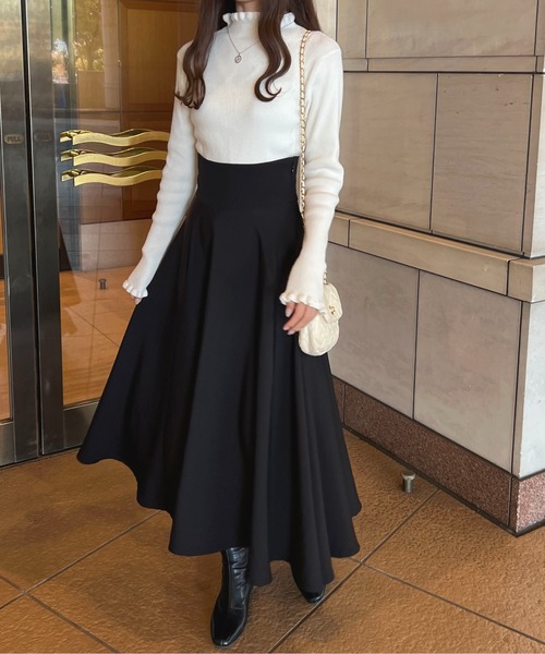 apres jour(アプレジュール)の「ケープ襟+ハイネックリブニットトップス【ZOZOTOWN限定アイテム】(ニット/セーター・レディース・ブルー系その他/オフホワイト/ピンク/グレイッシュベージュ・フリー/X-LARGE)」の21枚目の写真