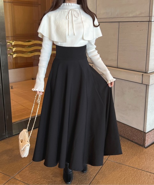 apres jour(アプレジュール)の「ケープ襟+ハイネックリブニットトップス【ZOZOTOWN限定アイテム】(ニット/セーター・レディース・ブルー系その他/オフホワイト/ピンク/グレイッシュベージュ・フリー/X-LARGE)」の20枚目の写真